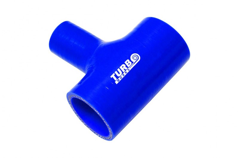 Силіконовий патрубок T-Piece TurboWorks Blue 63-25mm